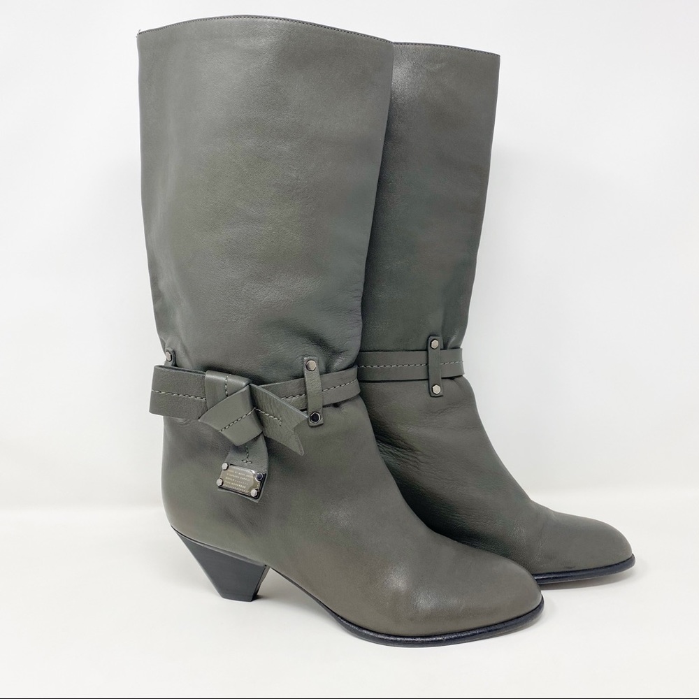 Marc by Marc Jacobs Gray Leather Pull On Boot 10